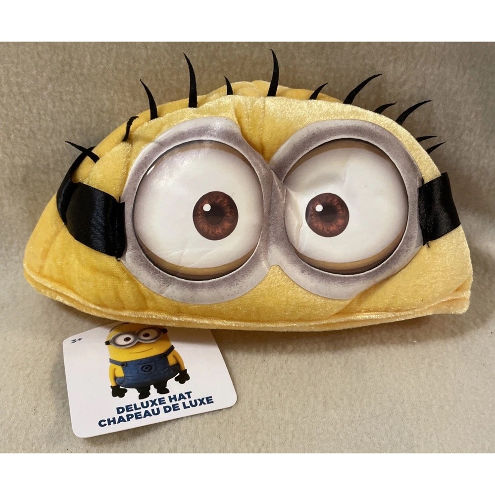 DESPICABLE ME 2 MINION HAT Halloween Party Costume Hat Deluxe Plush Child
